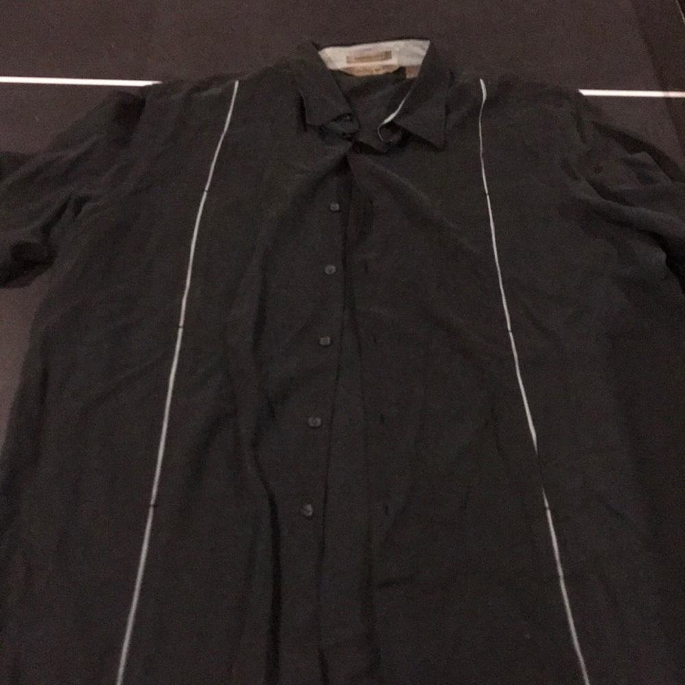 Axist black silk dress shirt